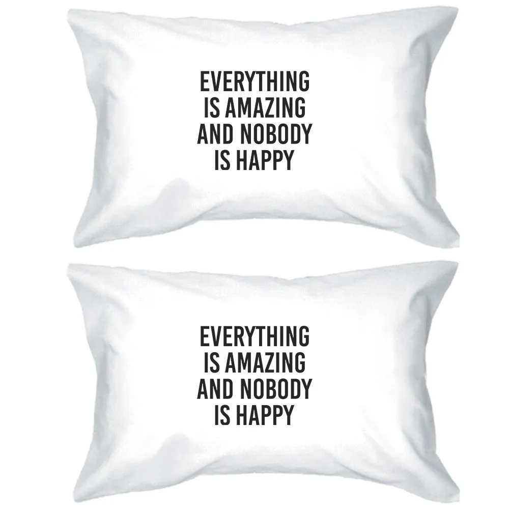 Everything Is Amazing Funny Quote Decorative Cotton Pillow Case