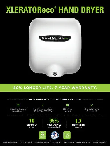 Excel XLERATOReco XL-W-ECO Hand Dryer