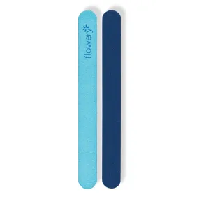 Flowery Moody Blue Nail File (Coarse/Fine) 120/240 Grit