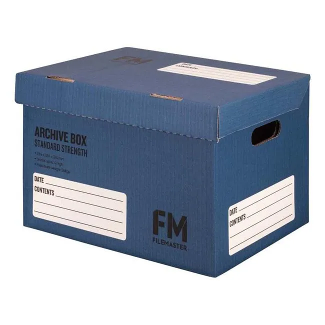 FM Box Archive Blue Standard Strength 384x284x262mm Inside Measure