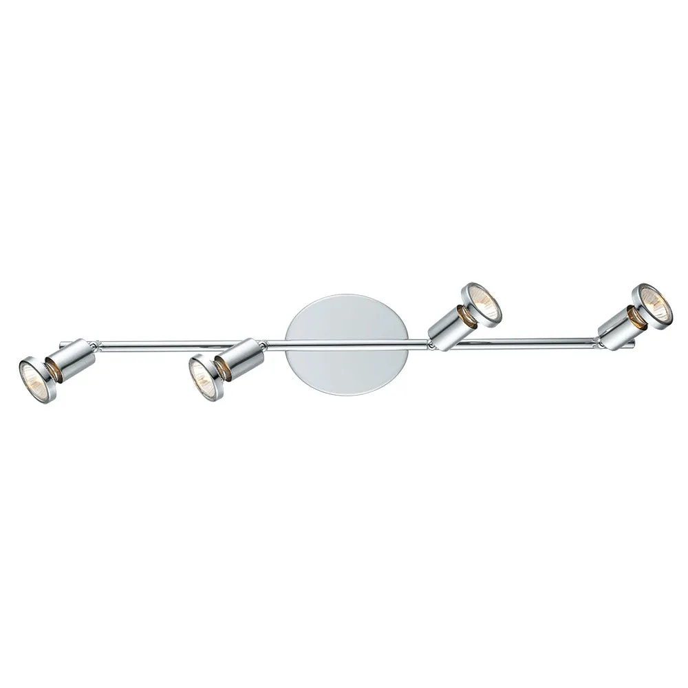 Four Light Track from the Buzz Collection in Chrome Finish by Eglo USA