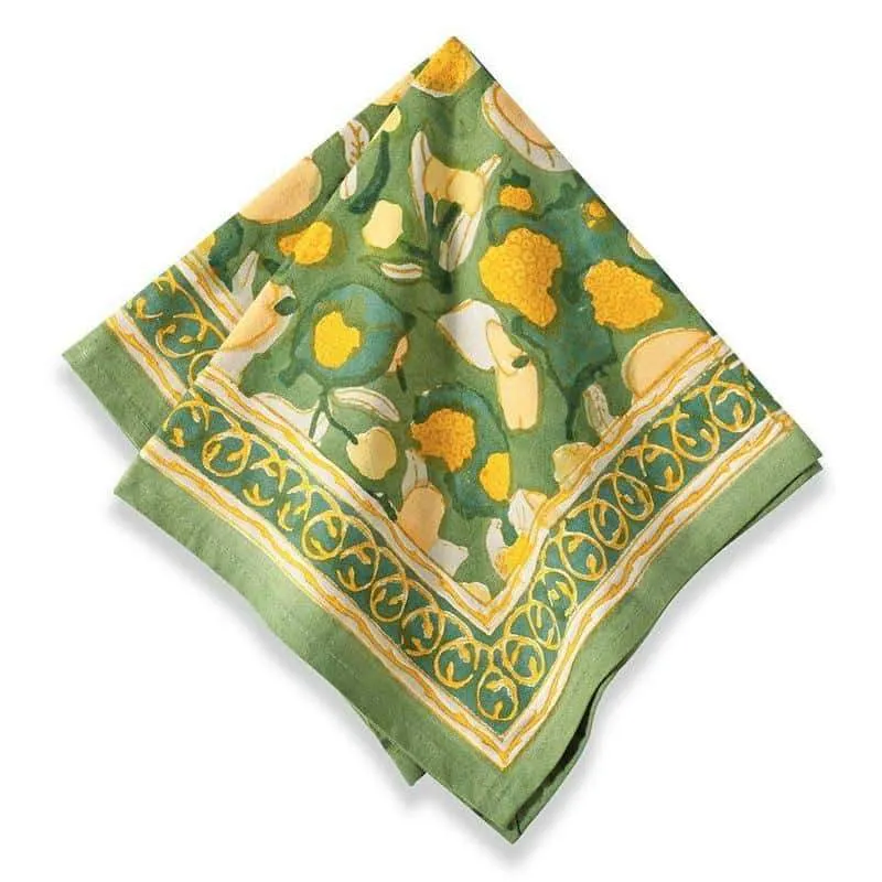 Fruit Napkins Yellow & Green, Set of 6