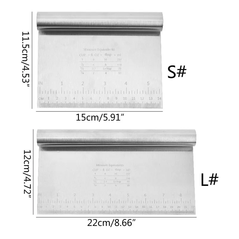 Funki Buys | Cooking Scrapers | Stainless Steel Dough Cutter