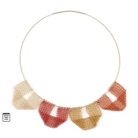 Geometric Bib necklace - Partial wire crochet pattern