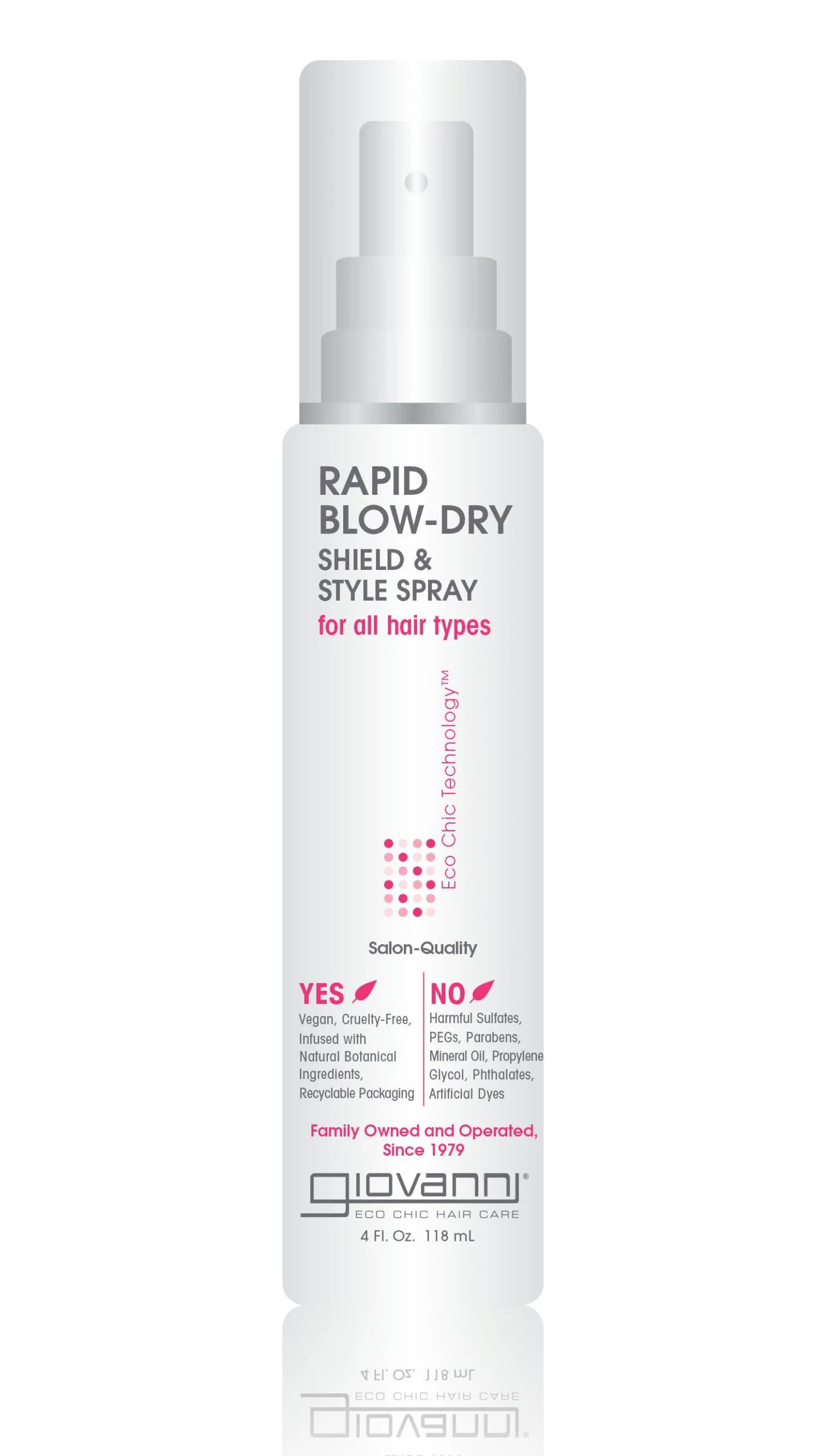 GIOVANNI Hair Shield & Style Spray Rapid Blow-Dry 118ml