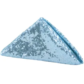 Glitz Sequin Napkin 20"x20" - Baby Blue