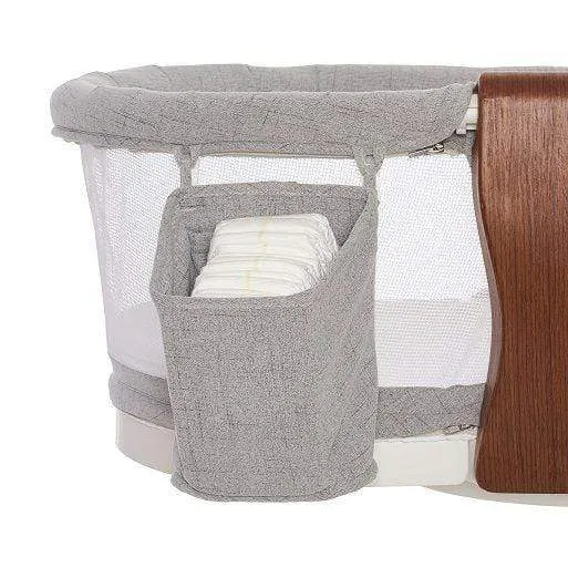 Halo Bedside bassinet Luxe Dove Grey Tweed