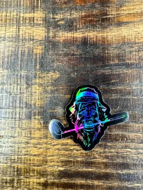 Hammer Down Golf Club "Hack Sasquatch" Holographic Sticker - 1"