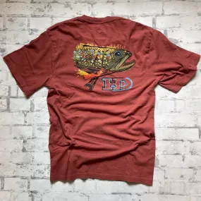 Hammer Down "Hammer Trout" Short Sleeve T-shirt - Crimson