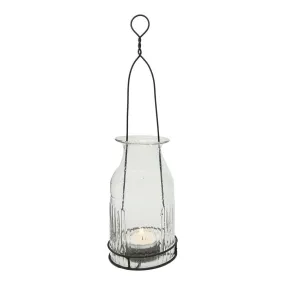 Hanging Recycled Glass Bottle Tealight Lantern