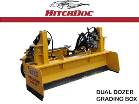 HITCHDOC dual dozer grading box for skid steer loader (NO LASER EQUIPMENT)