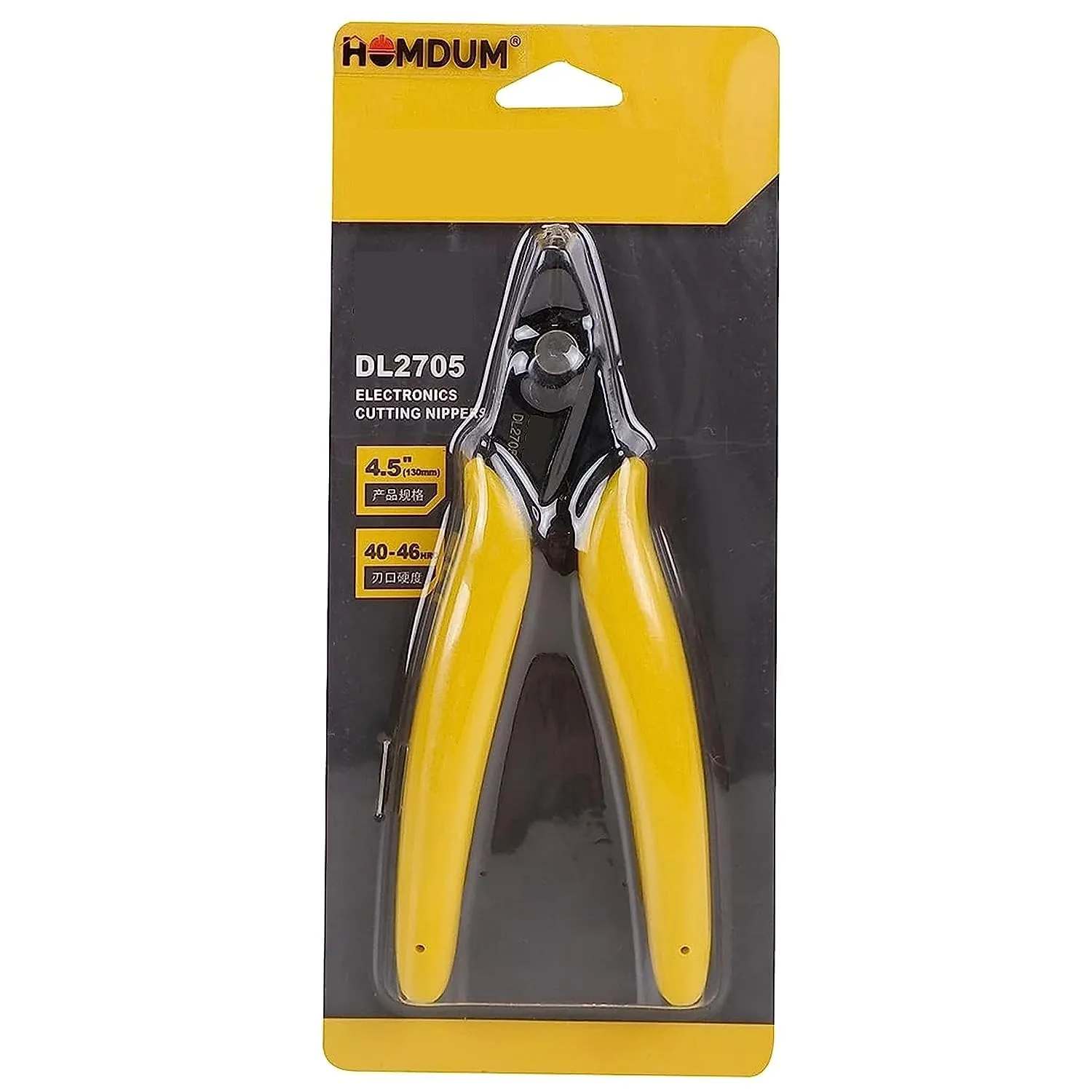 Homdum Electronic Cutting Nippers Flush Cutters Jewellery Cutting Tool Electric Wire Strippers Pliers Size 130 mm, yellow