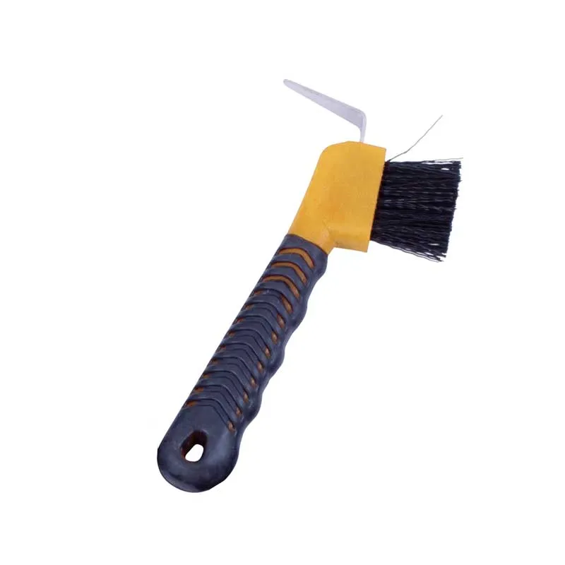 Hoof Pick With Rubber Grip - Orange