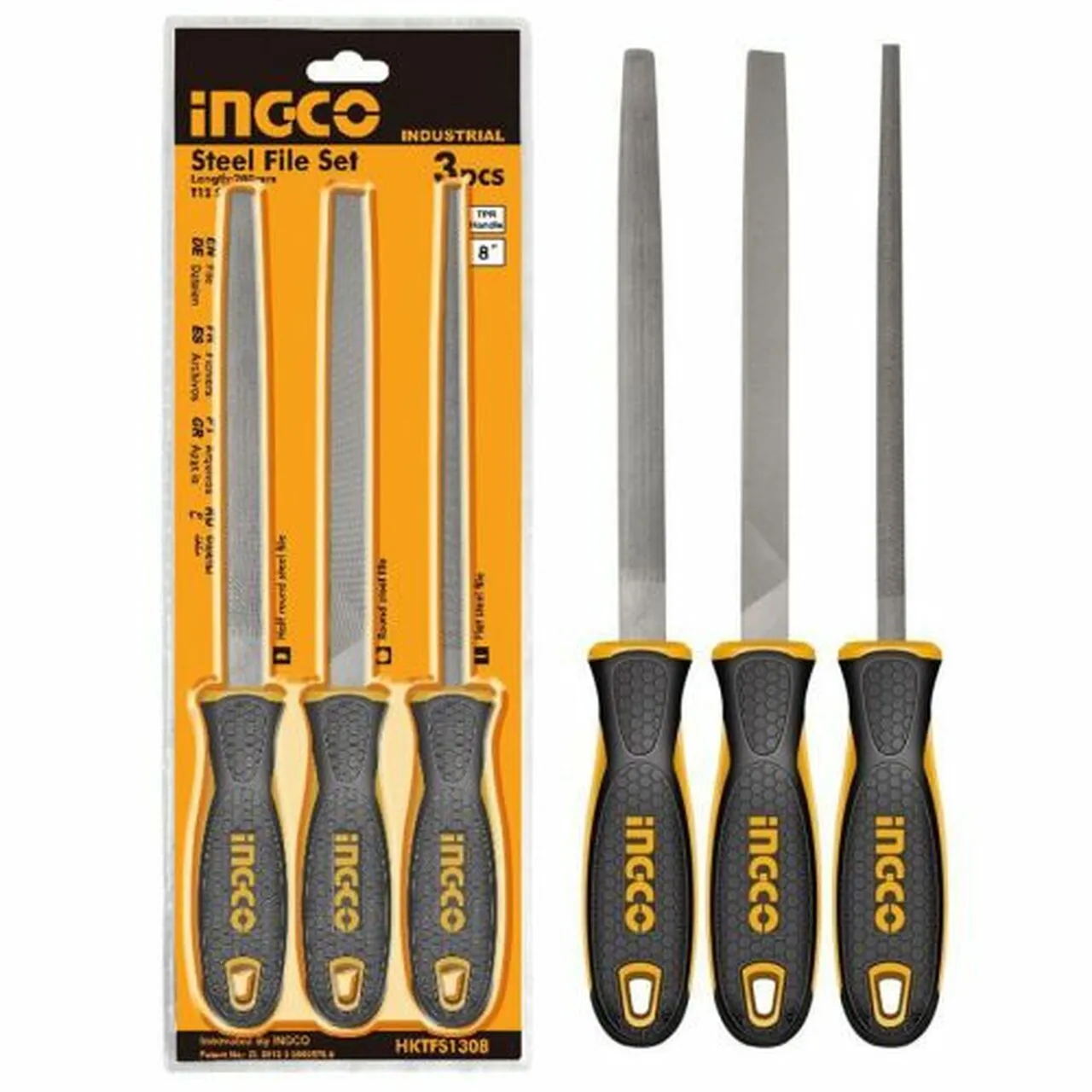 Ingco 3pcs steel file set HKTFS1308