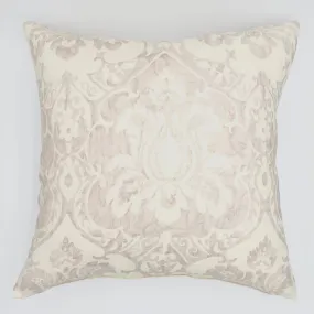 Ivory & Lavender Damask Throw Pillow Cover 22x22