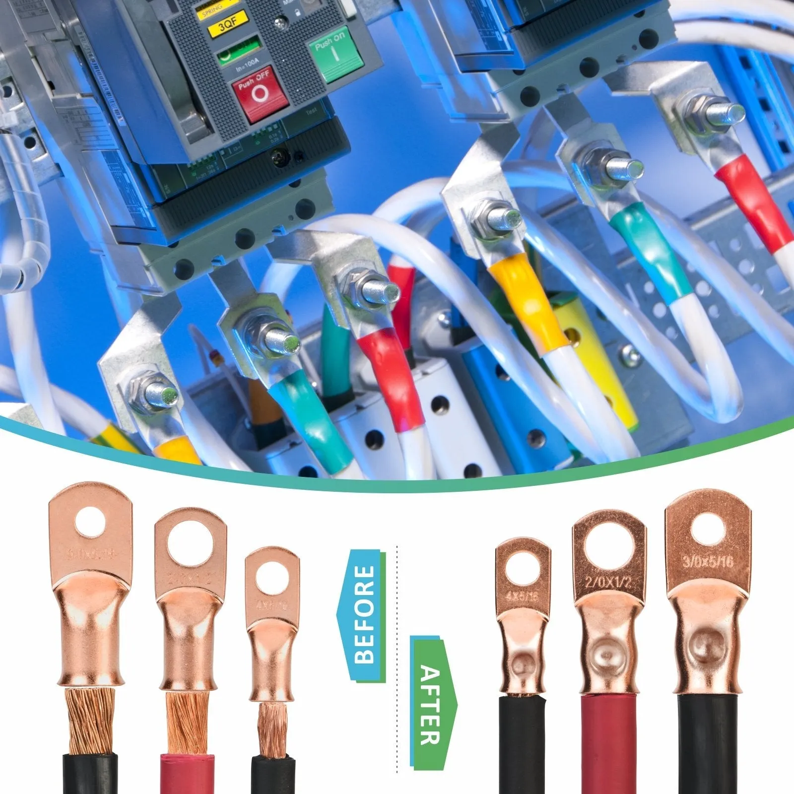 IWS-0840 Punch Type Battery Cable Crimper For AWG8-4/0 Copper and Aluminum Lugs, Battery Cable Cutter