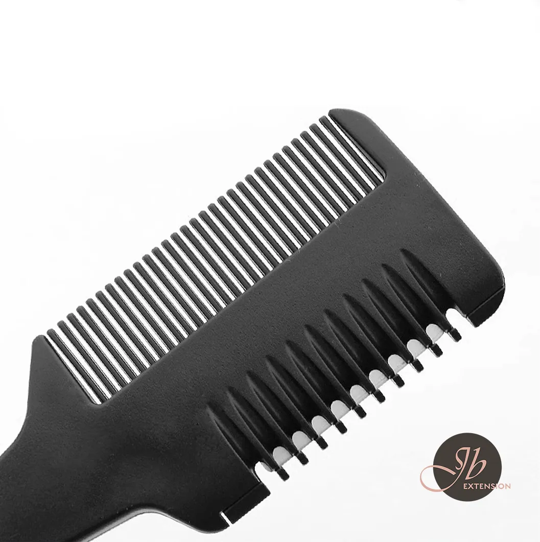 JBextension Trimmer Brush Hair Thinning Comb, Razor Combs for Women, Double Edge Hair Razor Comb Slim Hair Cutting Tool for Home and Salon Trimmer Comb 1 Pack