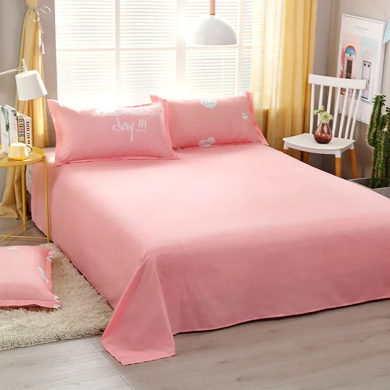 Kawaii Rabbits Print Pink Bedding Set