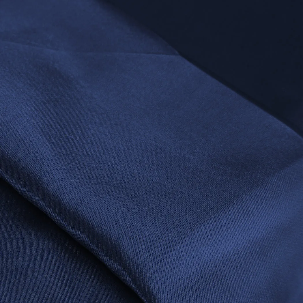 King Dreamz Silky Satin Sheets Fitted Blue