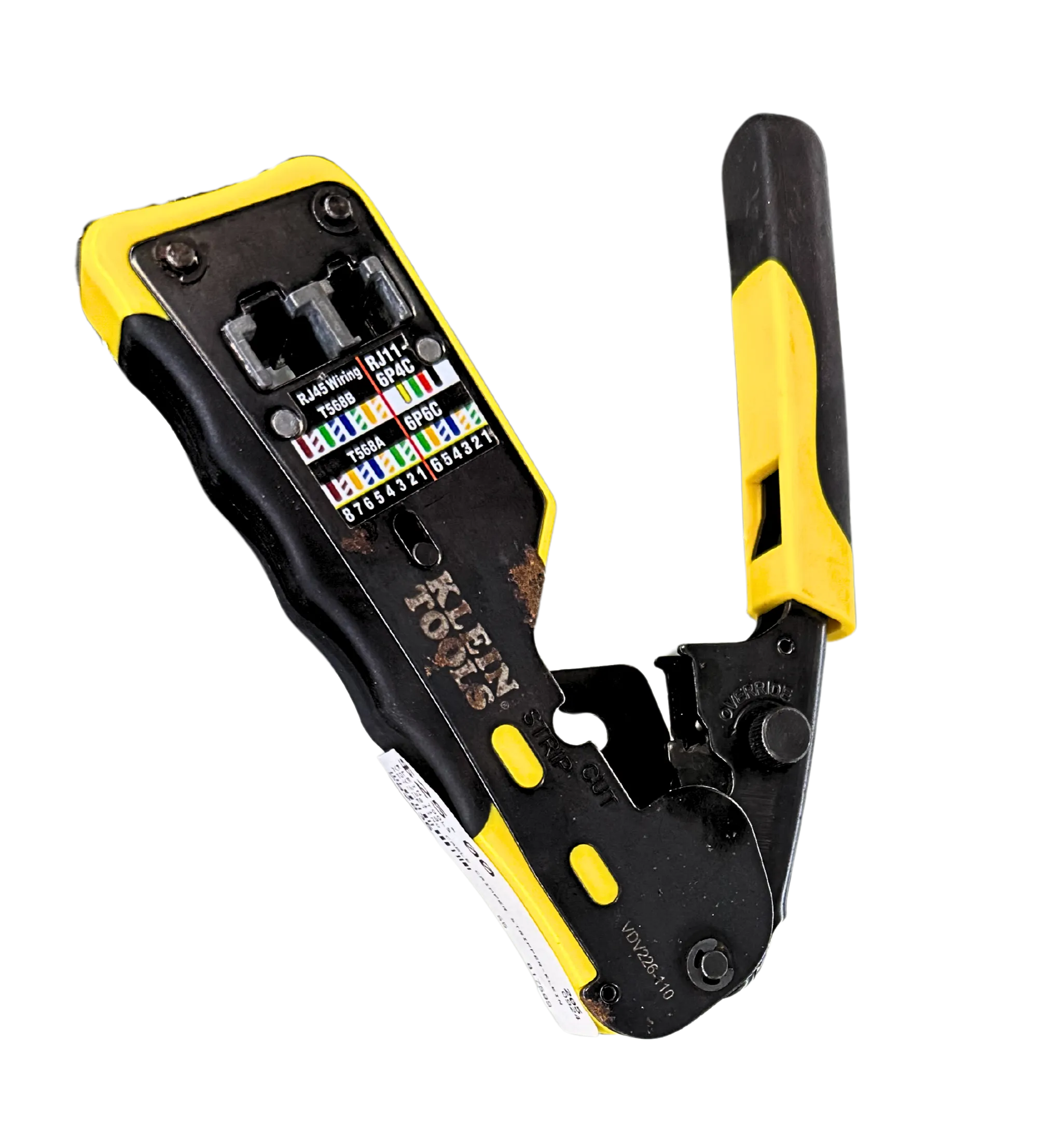 Klein Tools VDV226-110 Ratcheting Modular Data Cable Crimper