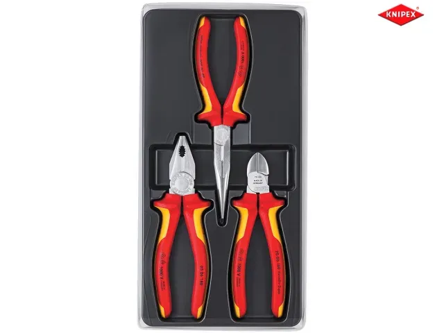 Knipex 00 20 12 3pce VDE Elektro Plier Set