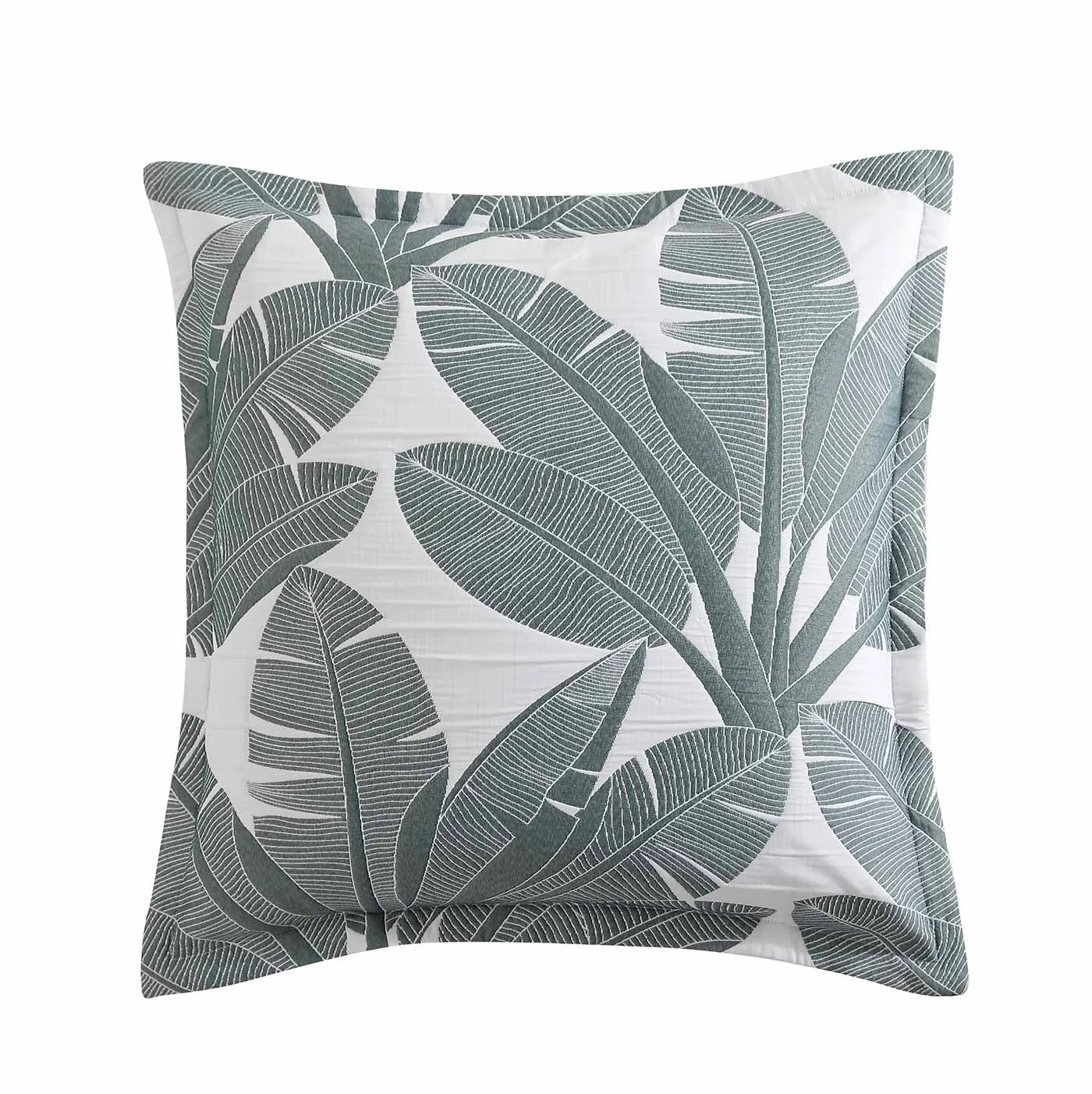 Lagos Olive European Pillowcase by Logan and Mason Platinum