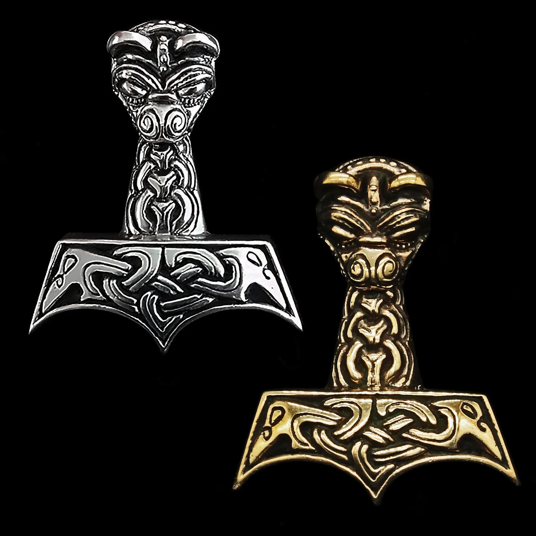 Large And Ferocious Thors Hammer Pendant