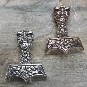 Large And Ferocious Thors Hammer Pendant