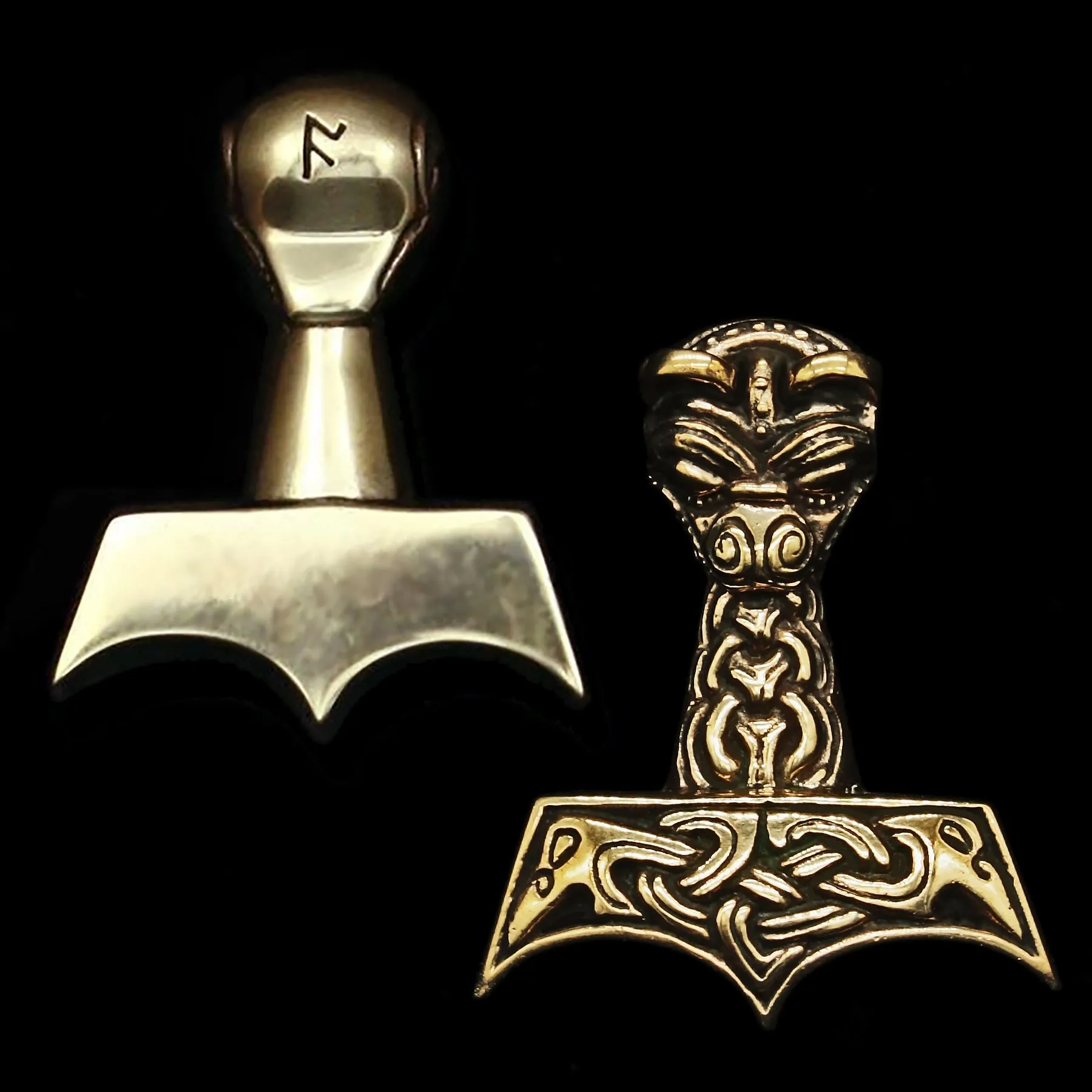 Large And Ferocious Thors Hammer Pendant