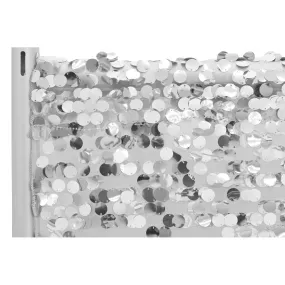 Large Payette Sequin 10ft H x 52" W Drape/Backdrop panel - Silver