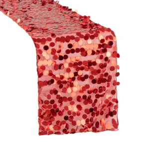 Large Payette Sequin Table Runner - Red