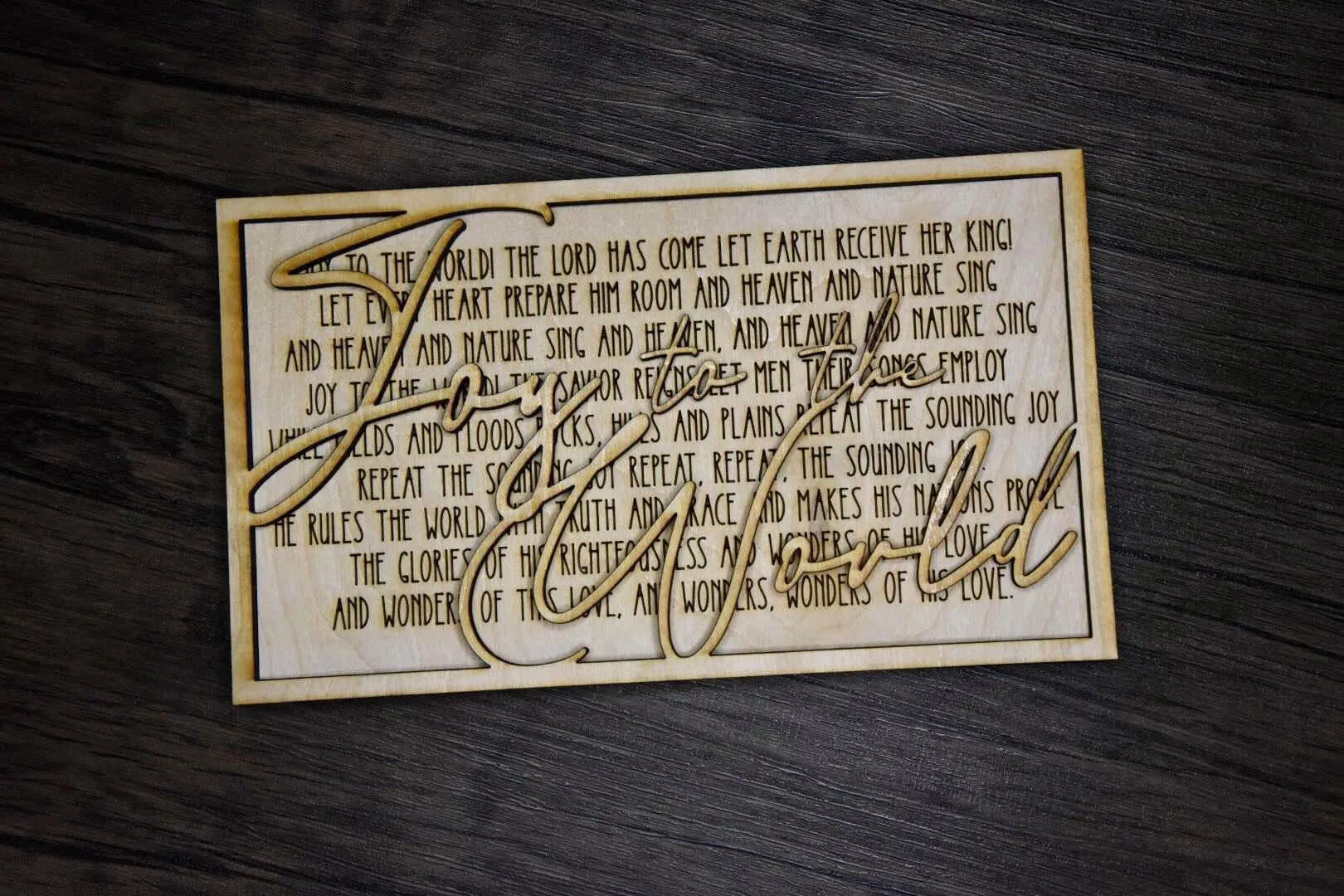 Layered Christmas Carol: Joy to the World SVG File Laser Glowforge Ready