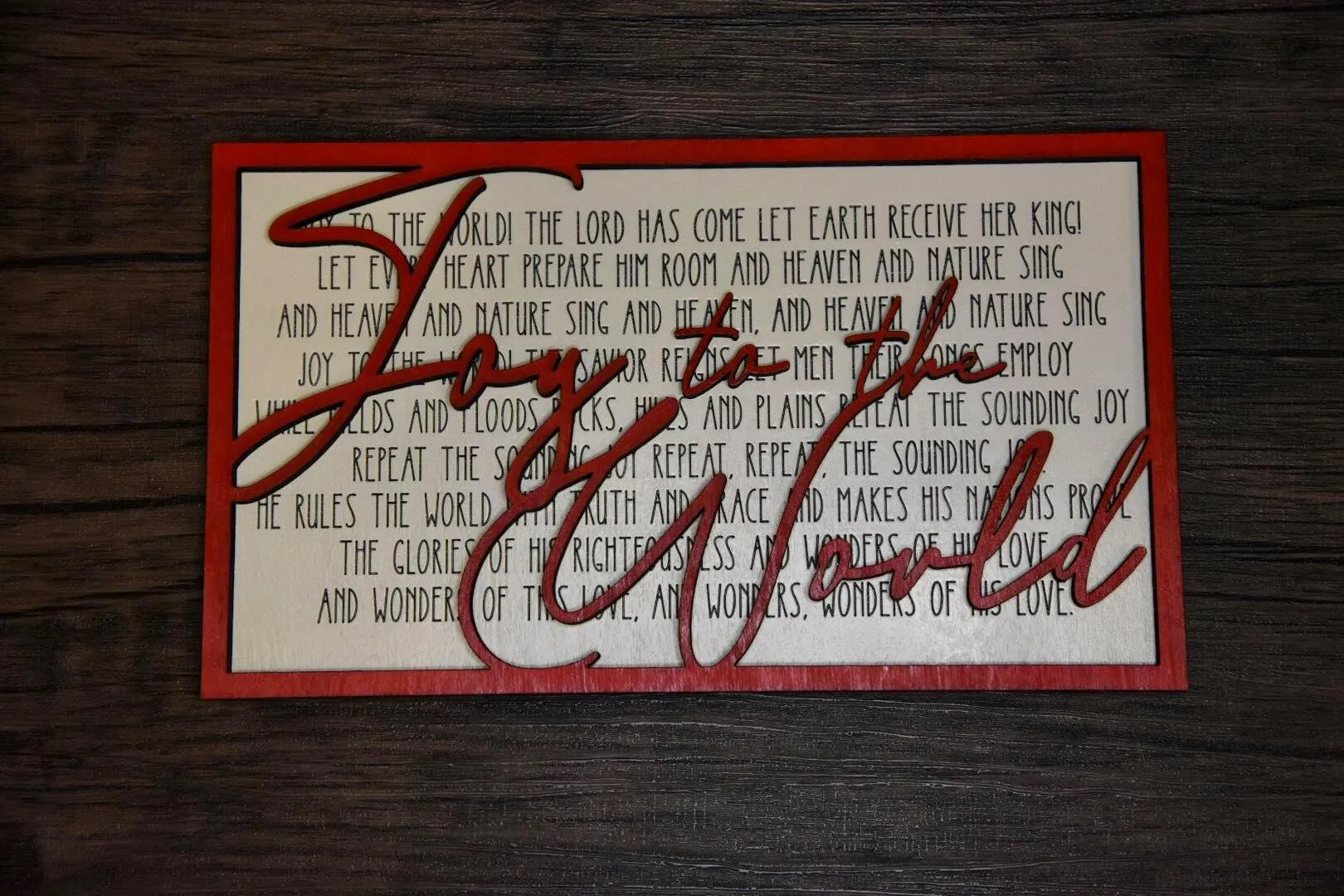 Layered Christmas Carol: Joy to the World SVG File Laser Glowforge Ready