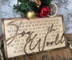 Layered Christmas Carol: Joy to the World SVG File Laser Glowforge Ready