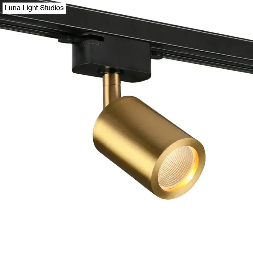 LED Tube Spotlight Track Lighting - Postmodern Metal Black & Gold Semi-Flush Ceiling Light