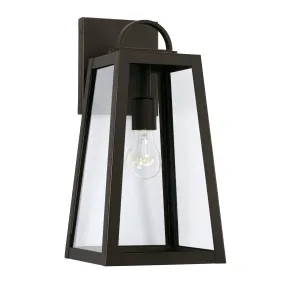 Leighton 1-Light Outdoor Wall Lantern in Oiled Bronze