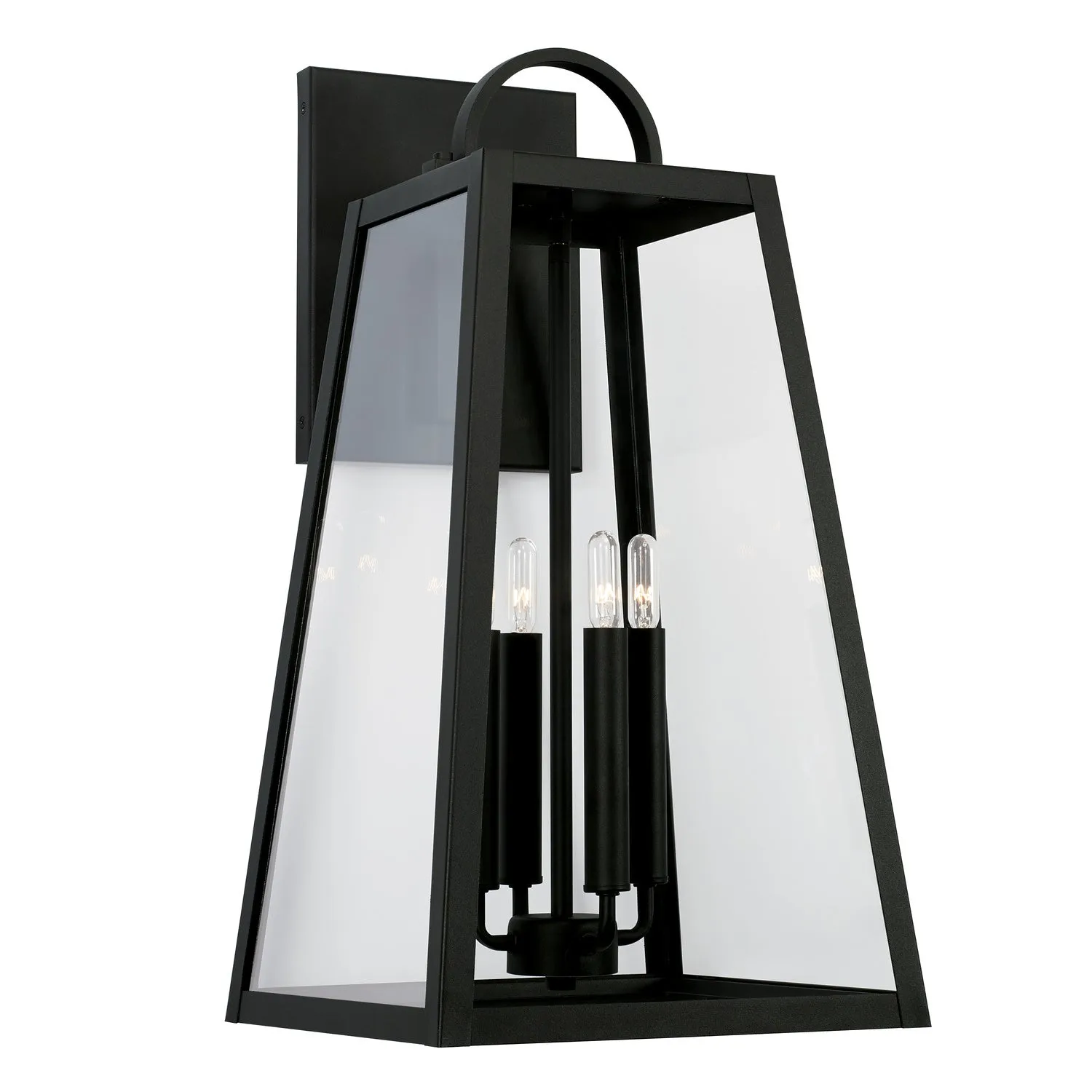 Leighton 4-Light Outdoor Wall Lantern in Black