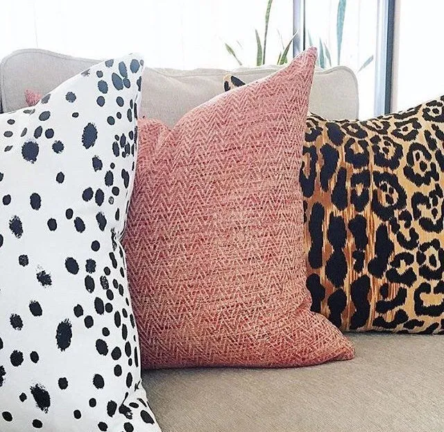 Leopard Velvet Cushion Cover / Velvet Cheetah Pillow / Animal Print  ZIPPER Pillow Cover / Jamil Natural Pillow / Hollywood Regency Pillow C