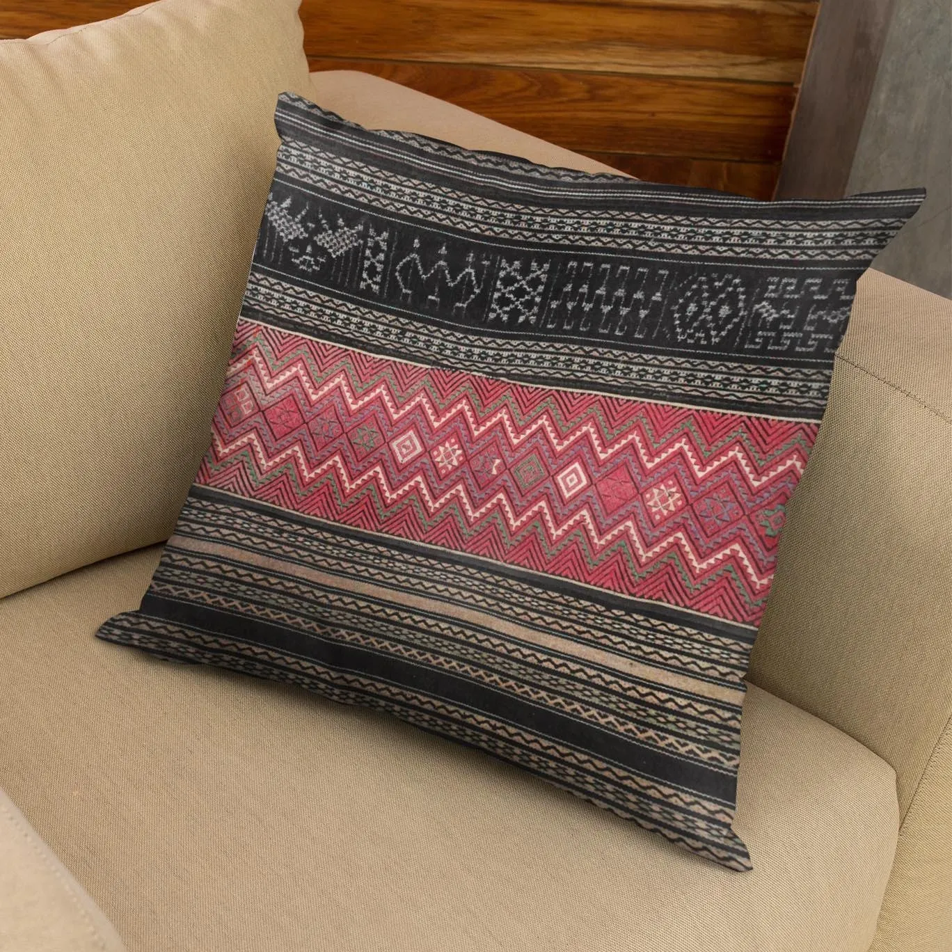 Li Tribe Inspired (Central Asia) Tribal Pillows Vintage Antique Throw Pillow Ethnic Pillow