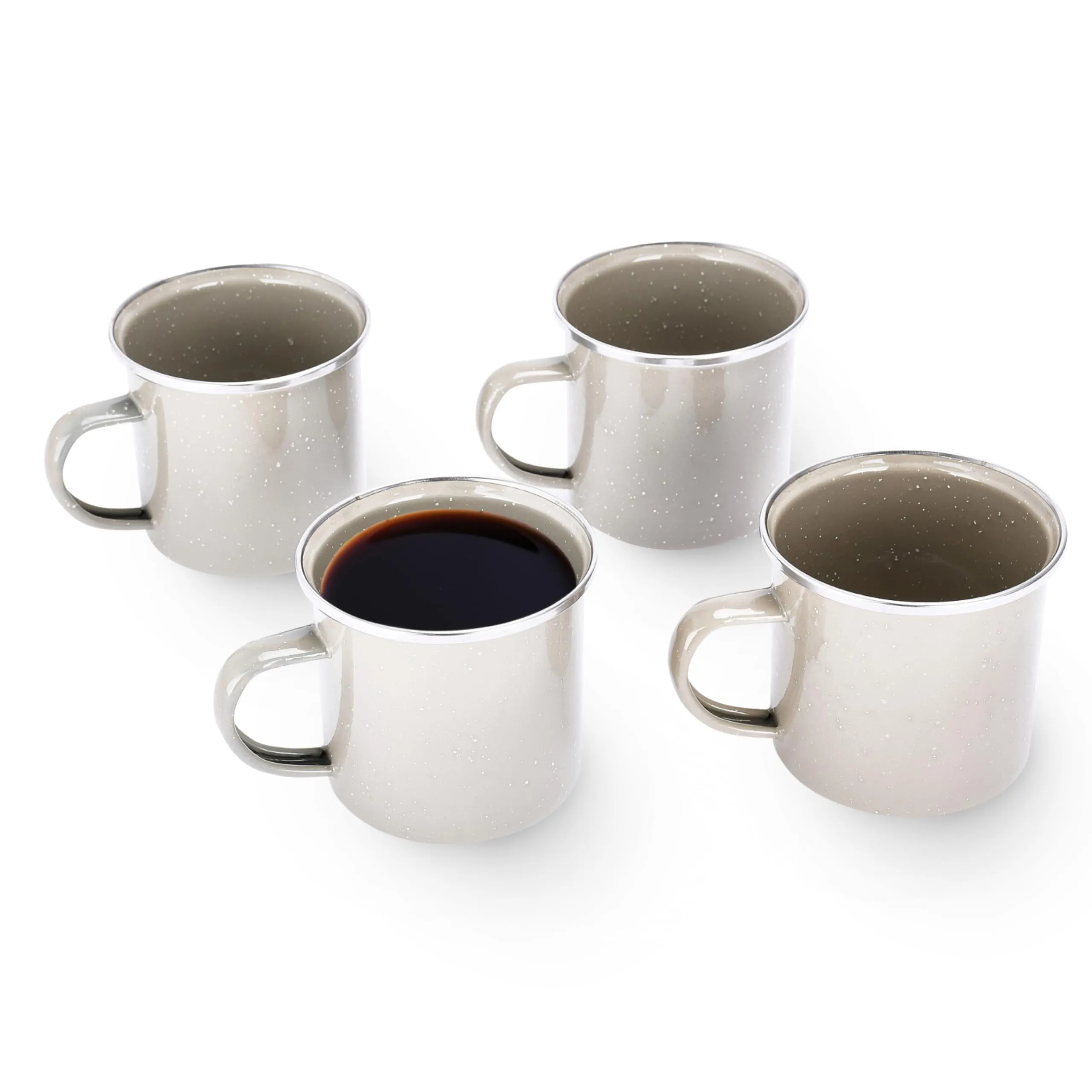 Libken Camping Mugs Enamel - 3x5x3-Inch Hot And Cold Beverage Coffee Mug - Set