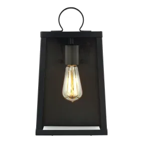 Marinus Medium One Light Outdoor Wall Lantern in Blacksmith