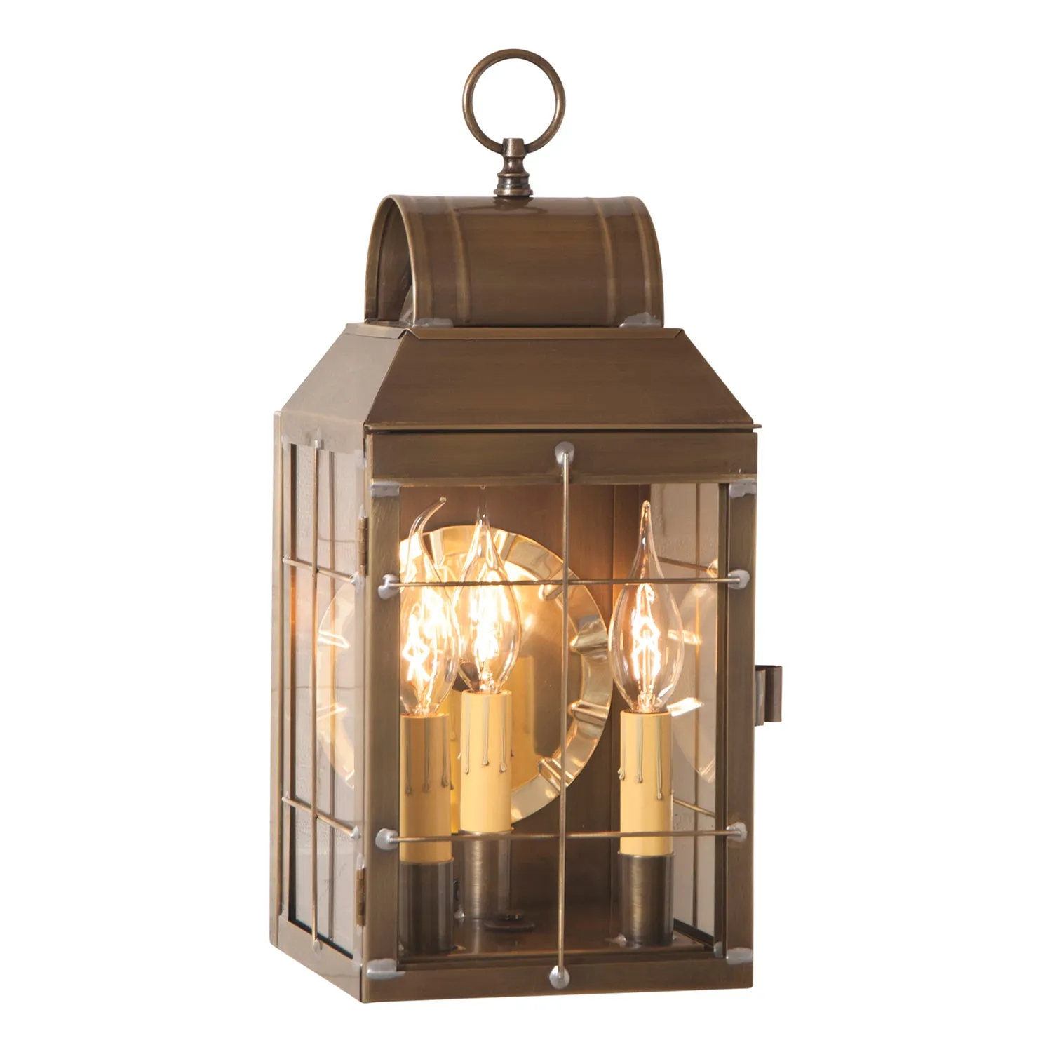 Martha's Wall Lantern in Weathered Brass