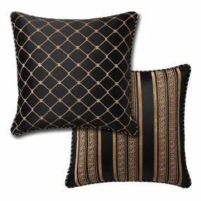 Massimo Black (Trellis)  European Pillowcase by Davinci