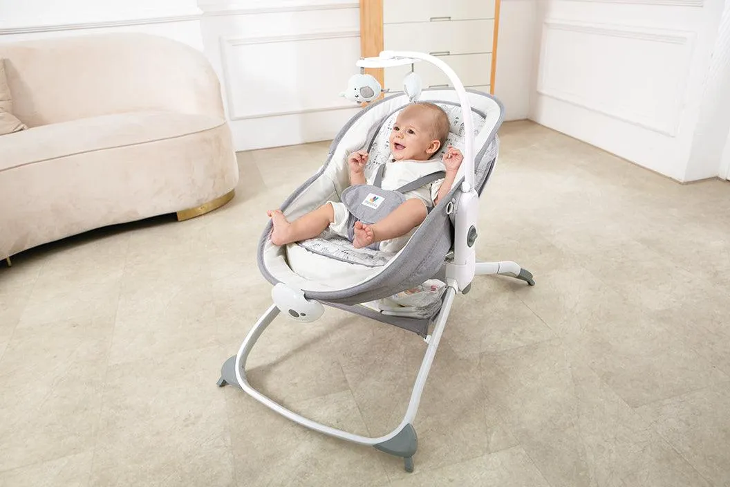 Mastela 6 in 1 Multi-Function Bassinet Grey - For Ages 0-3 Years