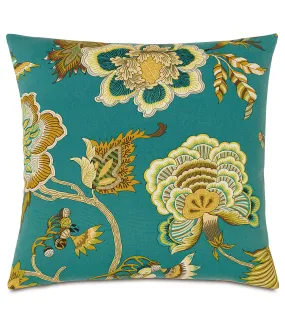 McQueen Exotic Floral Throw Pillow Cover 20x20