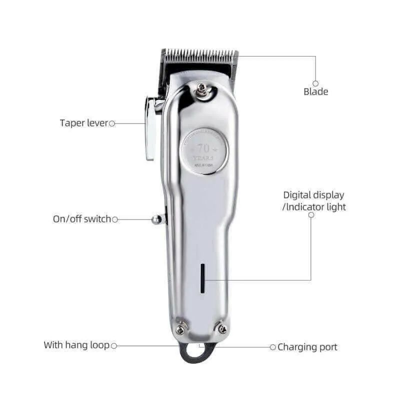 Men's Coldless Hair Trimmer Powerful Electric Hair Clippers Barber