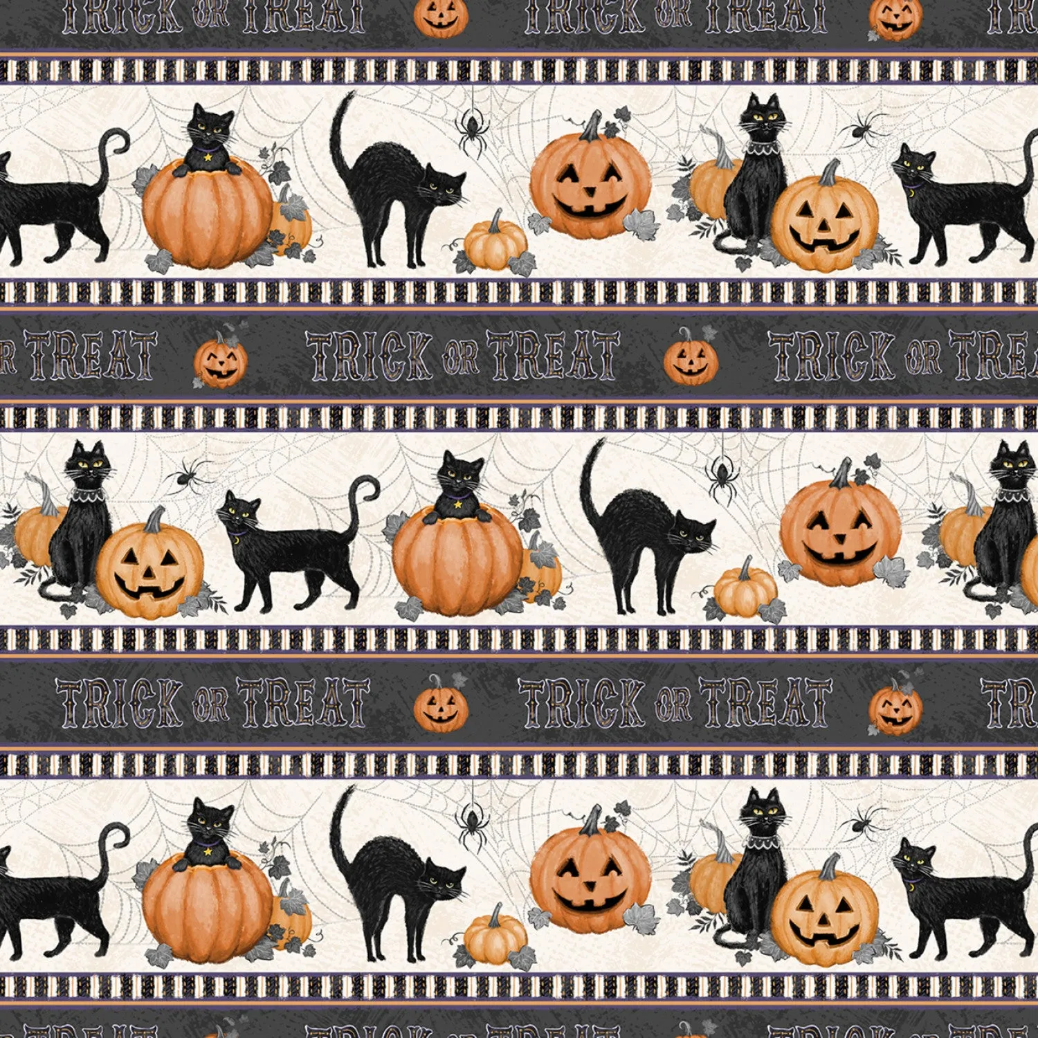 Meow-Gical Night | 10" Precut Squares | Michael Davis for Wilmington | 42pcs