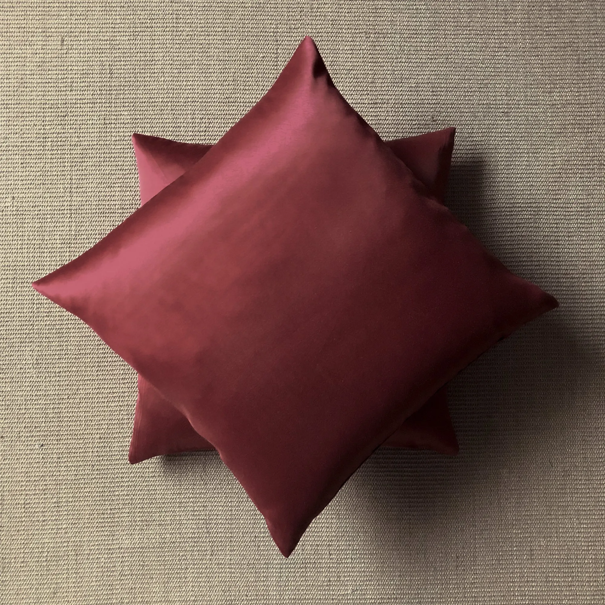 Merlot Solid Throw Pillow Cover 24x24