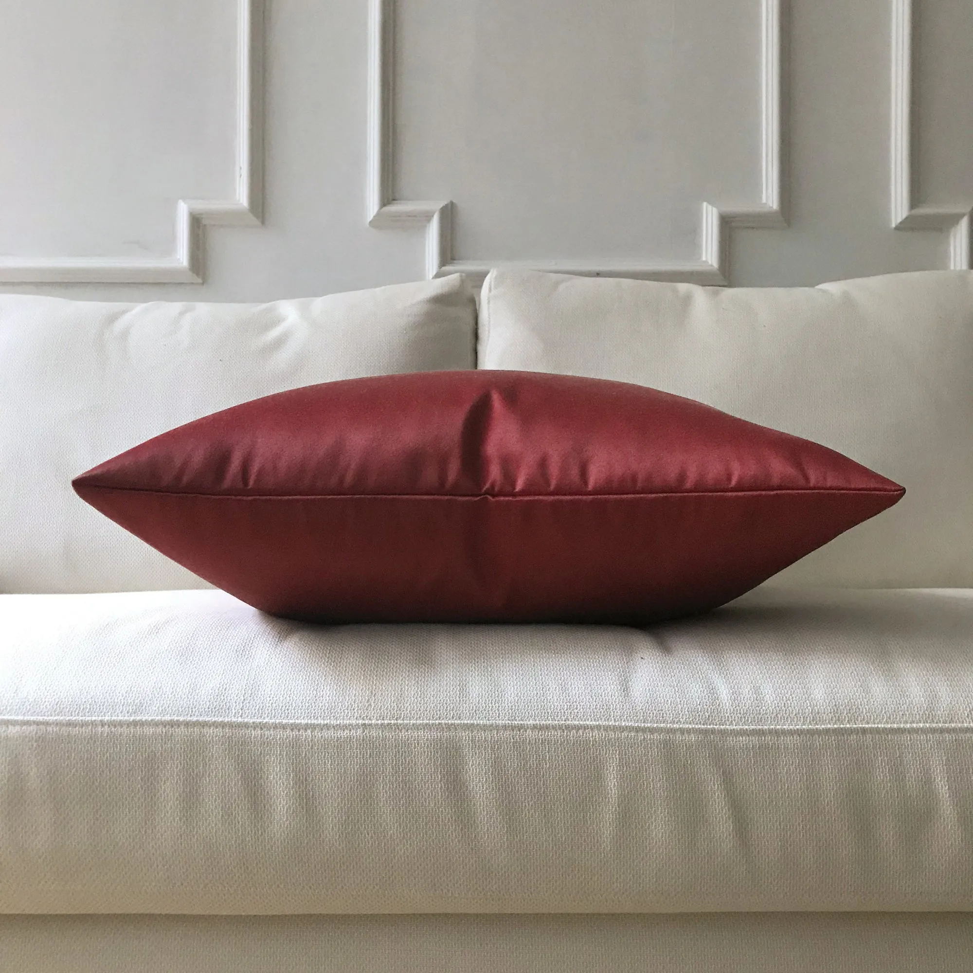 Merlot Solid Throw Pillow Cover 24x24