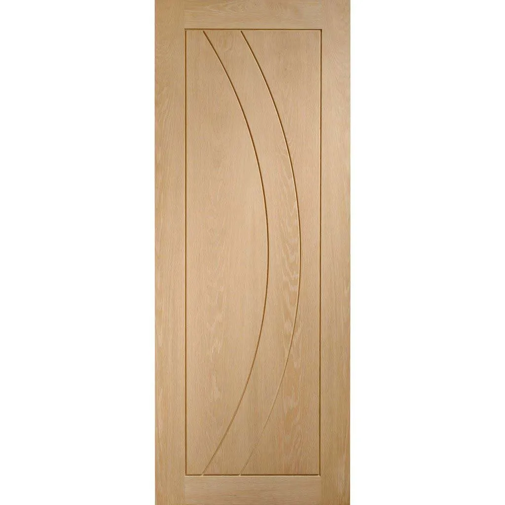 Minimalist Wardrobe Door & Frame Kit - Four Salerno Oak Flush Doors - Prefinished